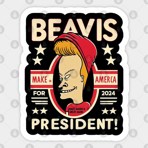 Beavis Sticker by Shirt Stories